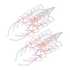 Baluue 12pcs Glitter Unicorn Hair Hoops with Horns and Ears Colorful Plastic Headbands for Women Party Hairbands for Birthdays Music Festival Accessories Cosplay and Holiday Celebrations