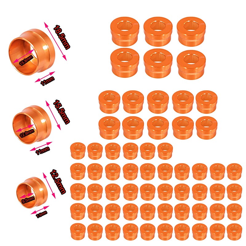 66X Motorcycle Engine Bolt Topper Caps Cover Compatible with for
