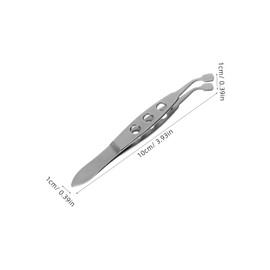 Baluue 3pcs Meibomian Gland Expressor Metal Eyelid Tweezers Angled Pointed Tweezers for Eye Care Women Beauty Tools