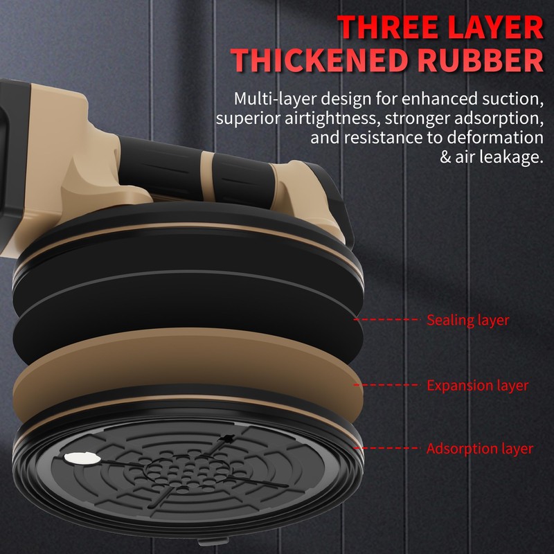 ShineJack 8” Electric Suction Cup Lifter,Heavy Duty Vacuum Suction Cups