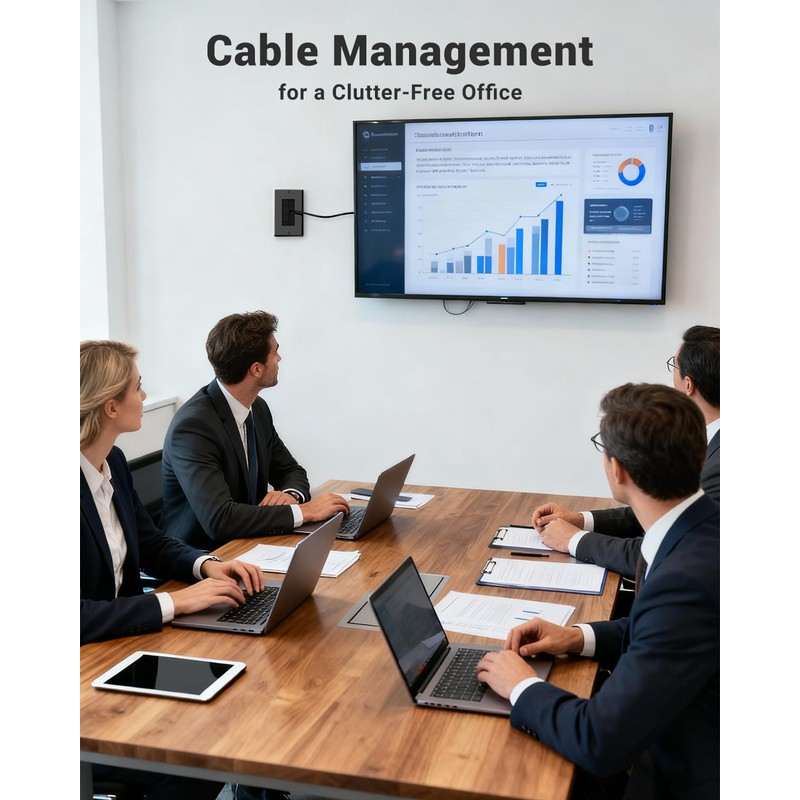 VCE Brush Wall Plate Cable Pass Through, 5 Pack Single