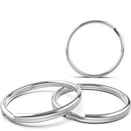 Rietlow® Key Ring 100-Piece Set – Key Rings with Ø 25mm Made of Hardened Steel - Rust-Free Key Rings – Keychain Rings – Durable Key Organizers – Key Ring for Accessories