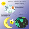 74Pzs Pegatinas Luminosas de Pared, Calcomanías Que Brillan en la