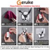 GERUIKE Adhesive Coat Hooks Stainless Steel Self Adhesive Robe Towel