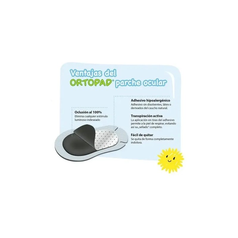 Parche Para Ojo Ortopad, 50/caja, Niña, Junior (0-2 Años)mgr