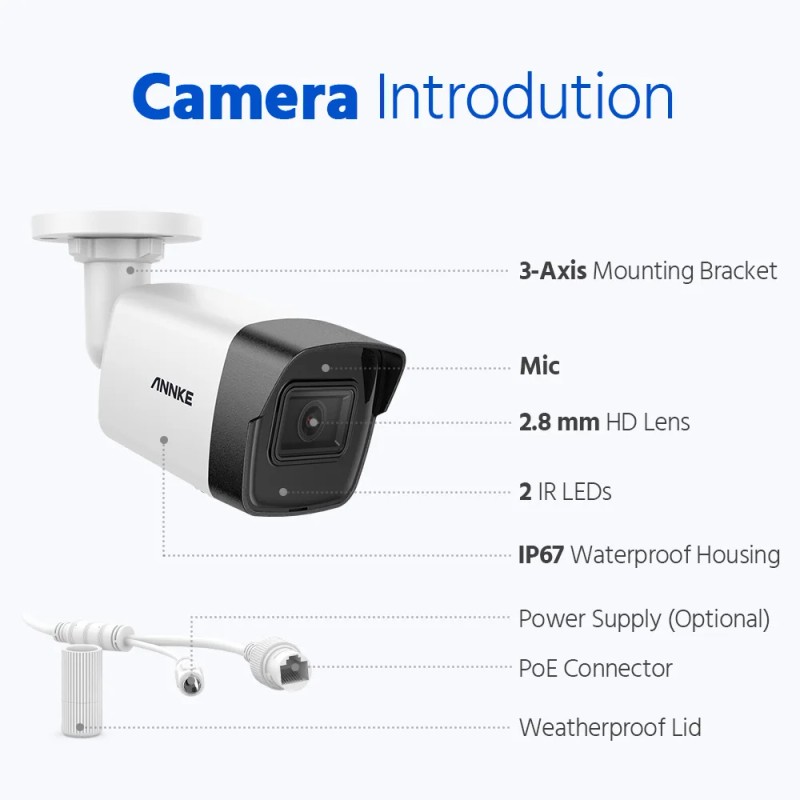 ANNKE C500 3K 5MP for Home Surveillance IP Network Camera