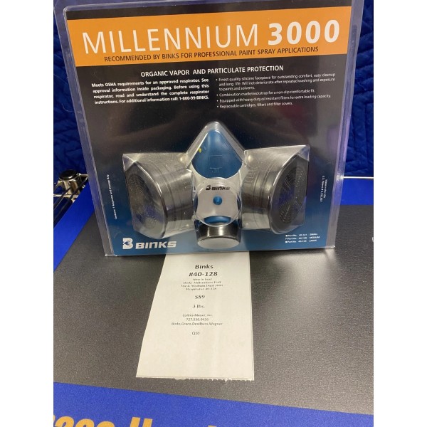Binks Millennium Half Mask SMALL Dual 3000 Respirator 40-141