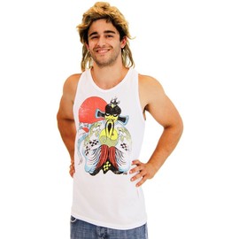 Big Trouble in Little China Tank Top and Wig Costume Set (Adult Small)