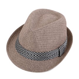 WESTEND Unisex Short Brim Fedora - Hats for Men & Women + Panama Hats & Straw Hats