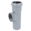 PP cleaning pipe, inspection pipe, diameter DN 50 mm, grey