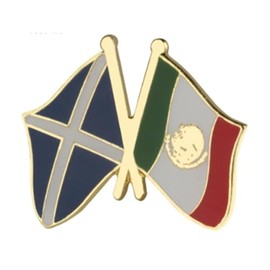Scotland & Mexico Friendship National Flag Metal Enamel Pin Badge Lapel