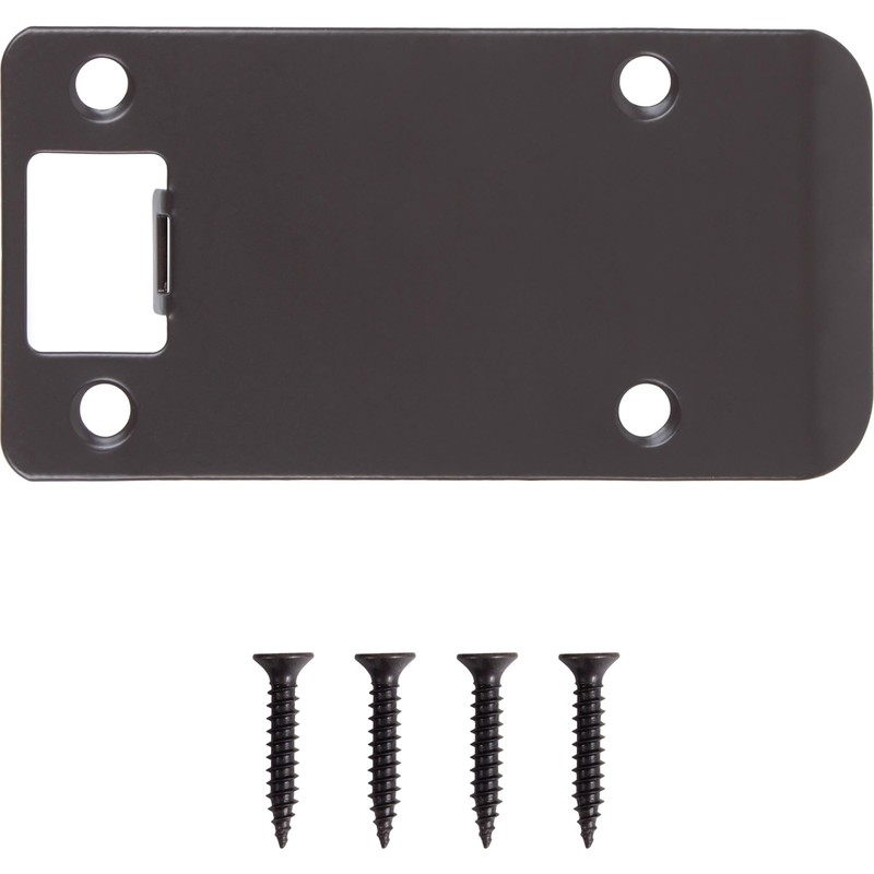 Round Corner Extended Lip Strike Plate, 2-1/4" x 4", (4-1/2"