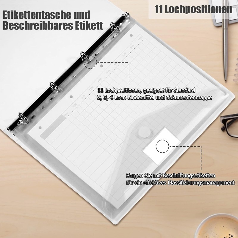 Document Wallet A4 20 Pack Waterproof Document Folder A4 for