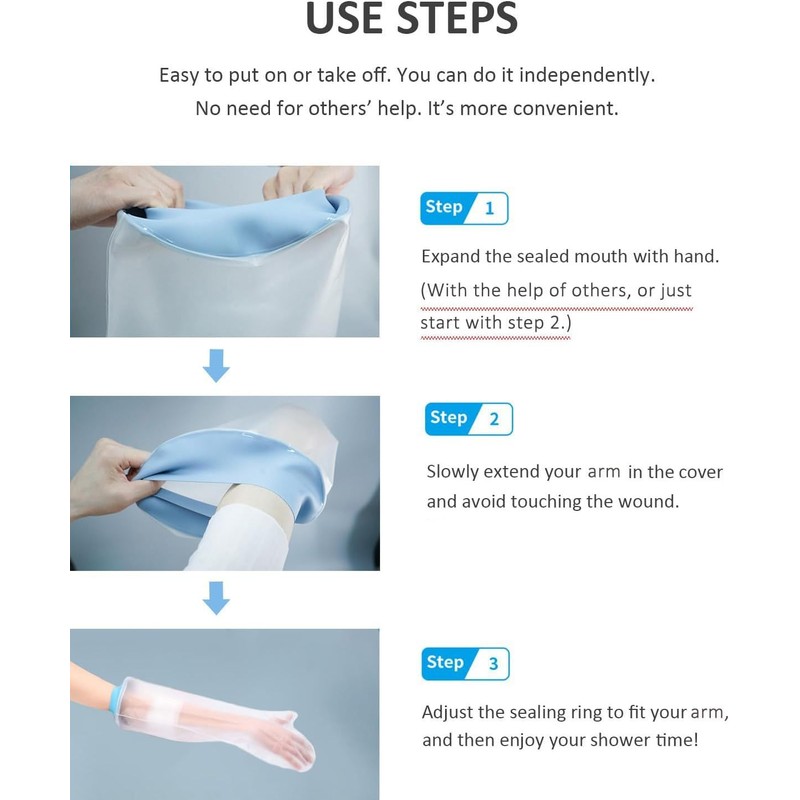Cast Covers for Shower Arm 1PCS Adult Waterproof Long full