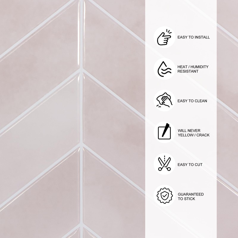 AllDecoo Peel and Stick Backsplash for Kitchen,New Upgrade Herringbone Premium