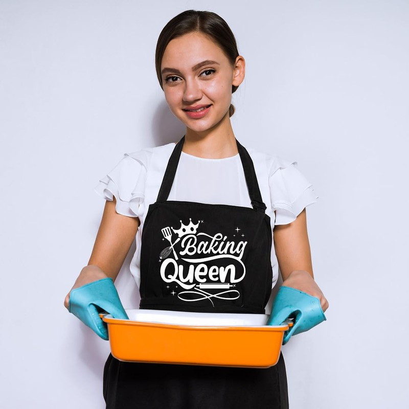 Hoolaroo Funny Baking Queen Apron For Women, Kitchen Gift For