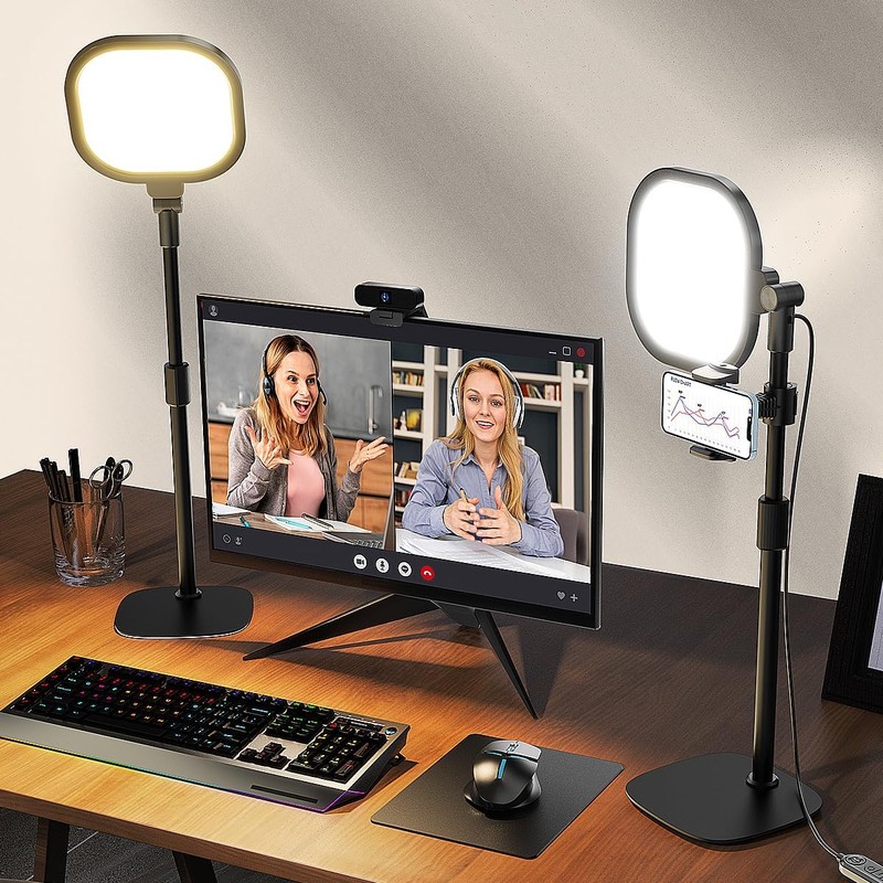 Iluminación de Zoom para videoconferencias, lámparas de oficina en casa