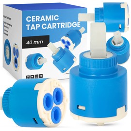 Ceramic Mixer Tap Cartridges Valve Replacement Sink Repair 40 mm Leak-Proof Durable Universal Valve Top Replacement Cartridges Ideal Standard Replacement Parts