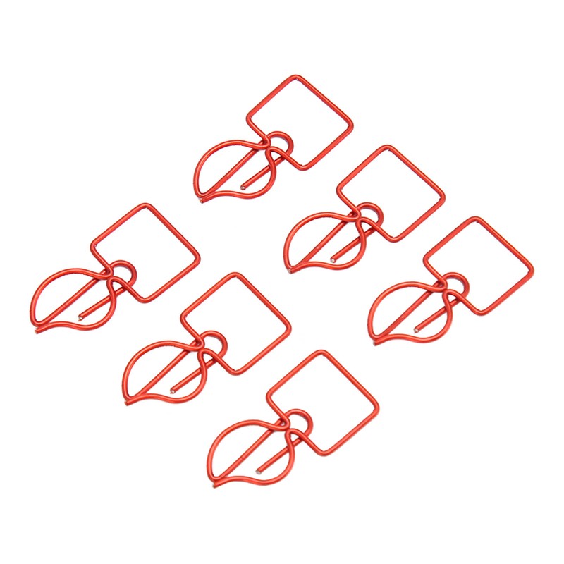 100pcs Paper Clips Prevent Slip Cute Candle Shaped Decorative Metal