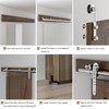 CCJH 6.6FT Stainless Steel Sliding Door Hardware Kit Heavy Duty