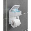 Wenko 8514500 Toilet Roll Holder 2 in 1