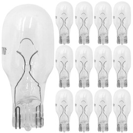QYKAVM 12-Pack 12 Volt 7 Watt Low Voltage T5 Landscape Light Bulbs for Malibu Lights Landscape, Appliance, RV, Outdoor,Lamp -2800K Warm White,CRI 85 (Clear)