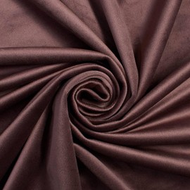 Upholstery Holland Flocking Velvet Polyester 60 Inch Plush Fabric by The Yard - for Sewing, Crafts, Upholstery, & More (Chocolate, 10 Yards)