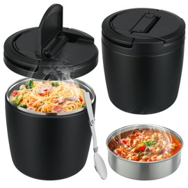 wiwens 40oz Insulated Lunch Containers for Adults Soup Thermo for Hot Food Jar Wide Mouth Leak Proof Vacuum Stainless Steel Thermal Bento Box with Buckle Lid and Spoon