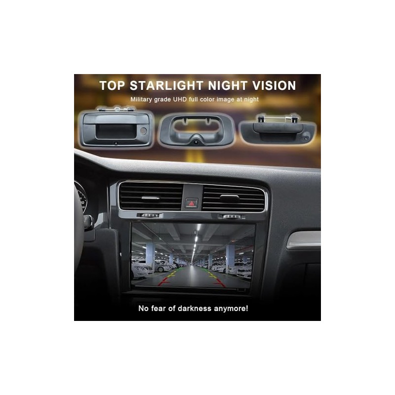 CANYING Tailgate Handle Backup Camera for 2002-2008 Dodge RAM 1500