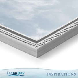 Icona Bay 5x7 Silver Picture Frame Beautifully Detailed Molding, Contemporary Picture Frame Set, Wall Mount or Table Top, Inspirations Collection | Icona Bay