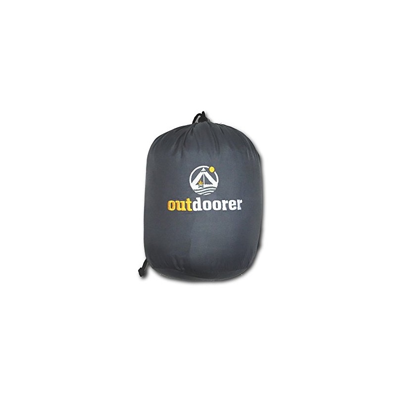 outdoorer Camping Pillow, Green Check, Lightweight, Small Pack Sack, Travel