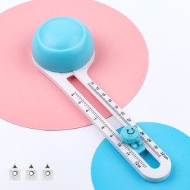 Circular Paper Cutter Adjustable Rotary Round Paper Cutter Trimmer with 3 Replaceable Blades 360 Degree Circle Cutting Tool-Cuts Circles from 4 to 12 Inches for scrapbooks DIY Crafts, Cards Making