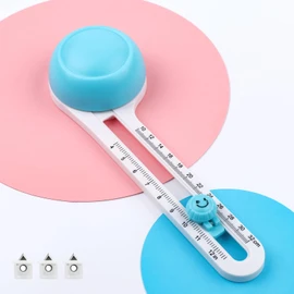 Circular Paper Cutter Adjustable Rotary Round Paper Cutter Trimmer with 3 Replaceable Blades 360 Degree Circle Cutting Tool-Cuts Circles from 4 to 12 Inches for scrapbooks DIY Crafts, Cards Making