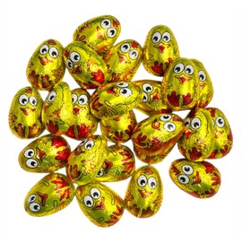 Osterdeko Sparpack, 24 Küken aus Schokolade einzeln verpackt, 170g CAPTAIN PLAY Oster Schokolade zum Verzieren und Dekorieren