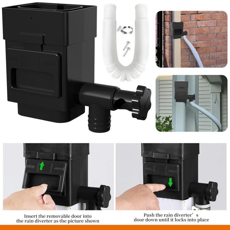 Anivia Rain Barrel Diverter Downspout Diverter Fits for 2x3 or