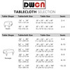 DWCN Rectangle Tablecloth 60 x 102 Inch Striped Table Cloth