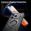 MRRSIWEI Case for Apple 17 Pro Max with Kickstand.Shell Black