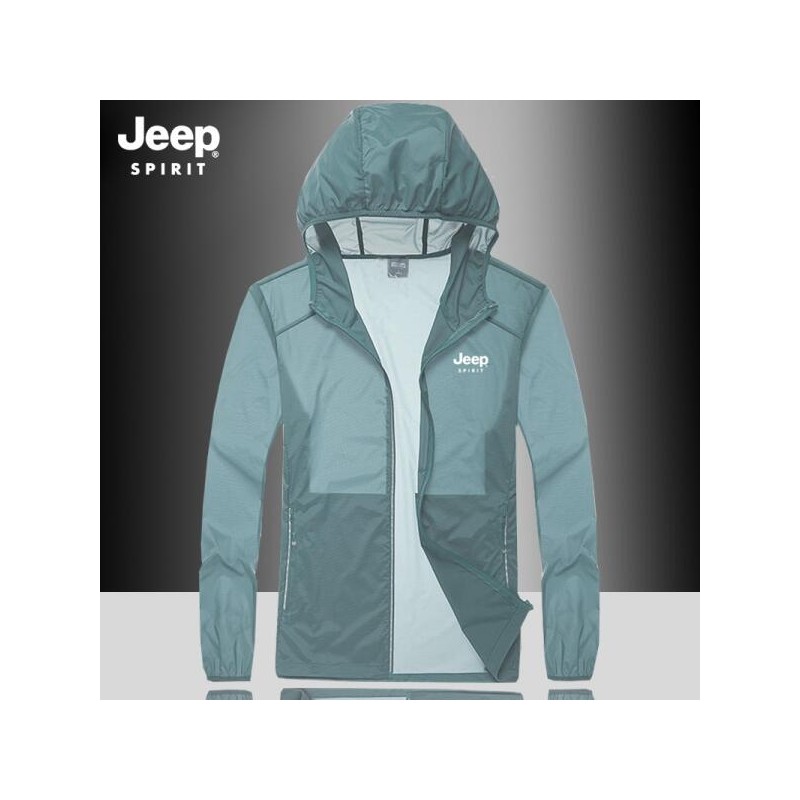 JEEP 지프 남성 초경량 바람막이 자외선차단 자켓 아웃도어상의 [다크블루(SF1873)] JEEP