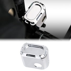 Motorcycle Aluminum Rear Brake Master Cylinder Cover For Harley 2018-2025 Softail Street Bob Breakout Low RIder Fat Boy (Chrome)