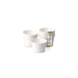 GREENBOX Paper Cups 60 ml White I Sustainable Dip Bowl for Sauces & Dips I White Cups Made of Waxed Paper I Biodegradable & Plastic-Free I Made from Recycled Materials I Pack of 250