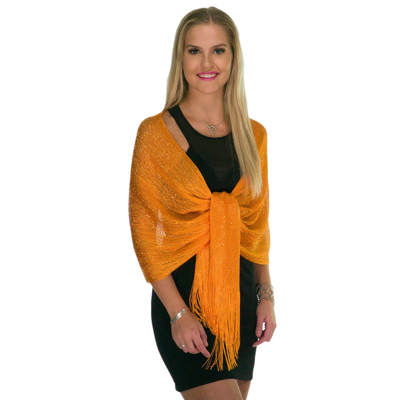 Shawls and Wraps for Evening Dresses, Metallic Sparkle Womens Wedding