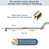 BRIGHT SHOWERS Brass Shower Arm Extender for Rain and Handheld