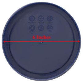 Pyrex 7201-PC 4-Cup Dark Blue Round Replacement Lids - 3 pack - Original Genuine Pyrex - Made in the USA
