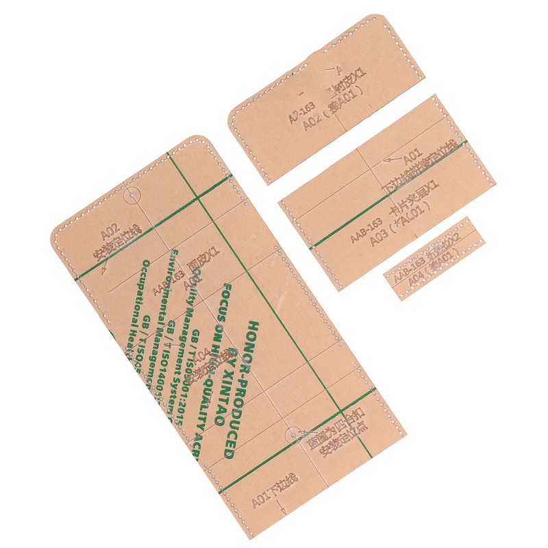 4Pcs Acrylic Templates Durable Reusable Transparent Clear DIY Leather Models