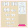 White Chrome Press on Toenails Short Square Fake Toe Nails