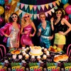 4 Pcs 80s Tablecloths Plastic Back to the 80's Birthday