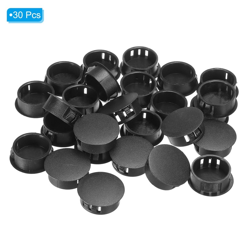 PATIKIL 30pcs 25mm(1") Plastic Hole Plugs Flush Type Round Hole