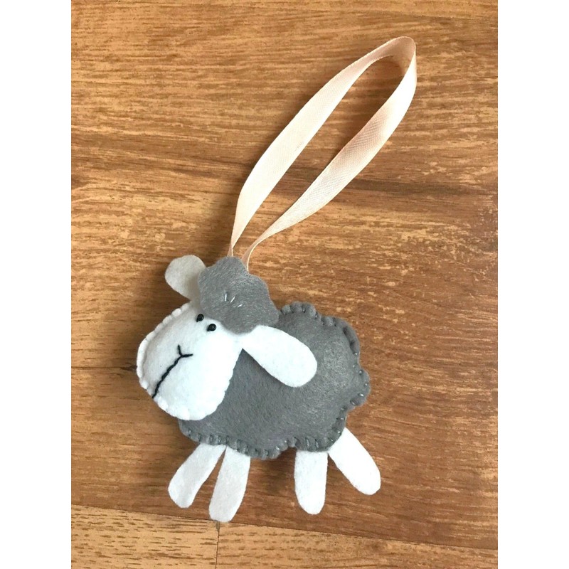 Handmade felt Easter decorations hanging ornaments bunny, chicken, egg (sheep)