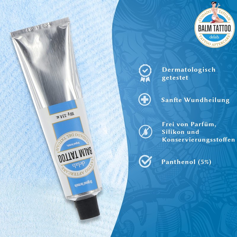 BALM TATTOO Tattoo Aftercare Cream with Panthenol, Cream for Skin