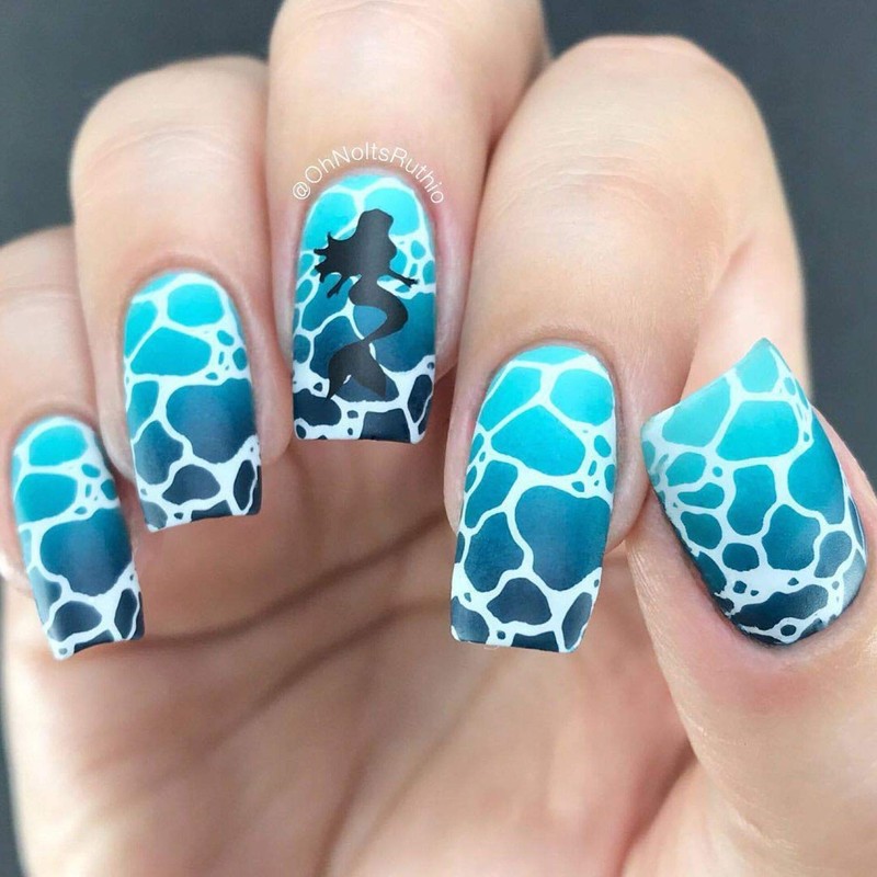 Whats Up Nails - Mermaid Vinyl Stencils for Nail Art